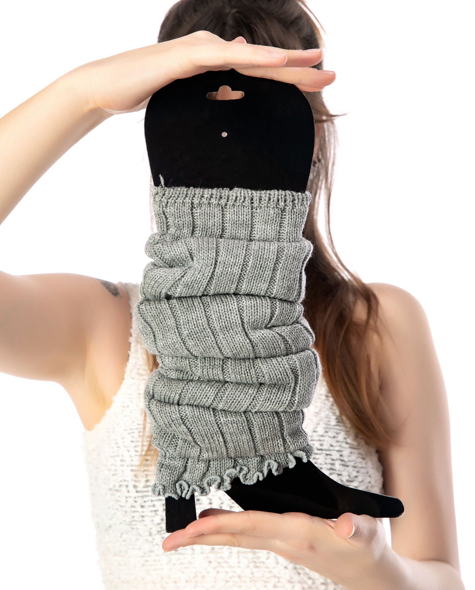 Tozluk Çorap Gri Renk Sim Detaylı GRİ - 36/38