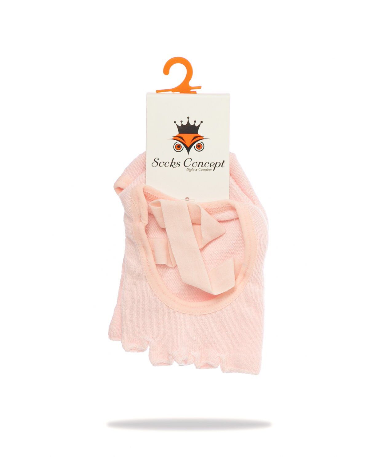 Yoga Çorabı Şerit Lastik ve Kaymaz Tabanlı PEMBE - 36/40