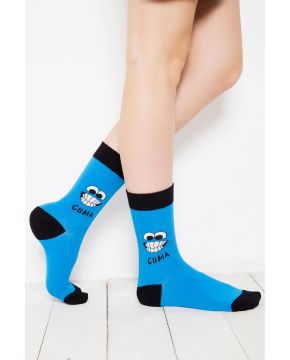 Mavi Cuma Günü Çorabı