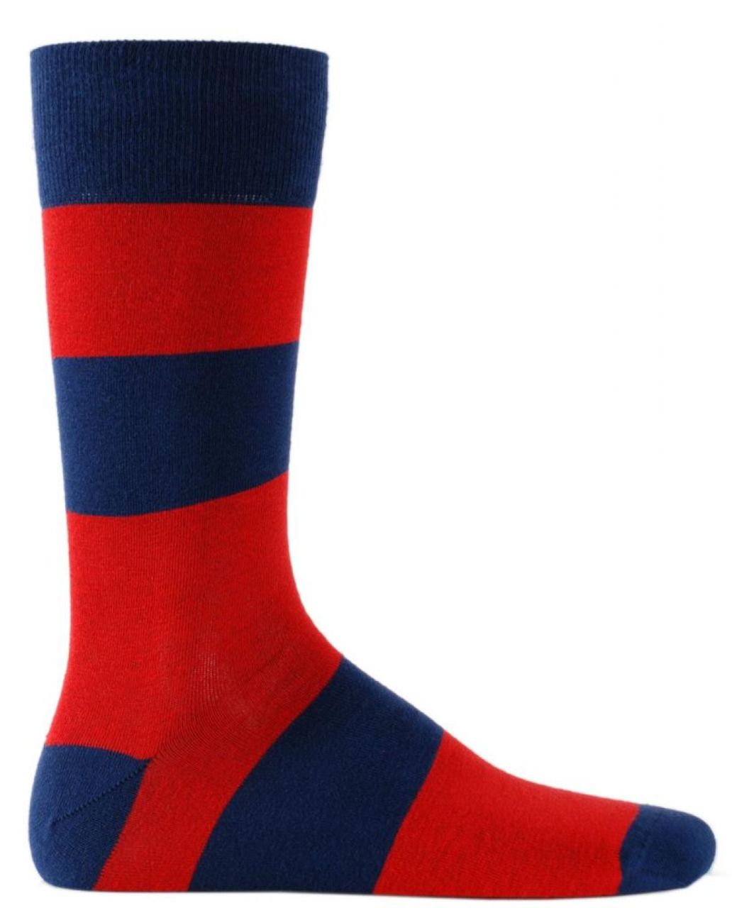 Çizgi Detaylı Dickens Kırmızı Lacivert Soket Çorap Brogetti RENKLİ - 39/41