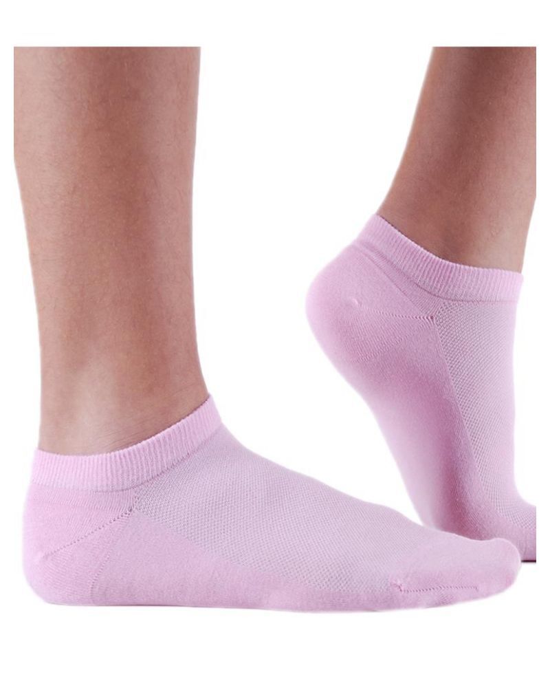 Pembe Bambu Kısa Soket Çorap Brogetti