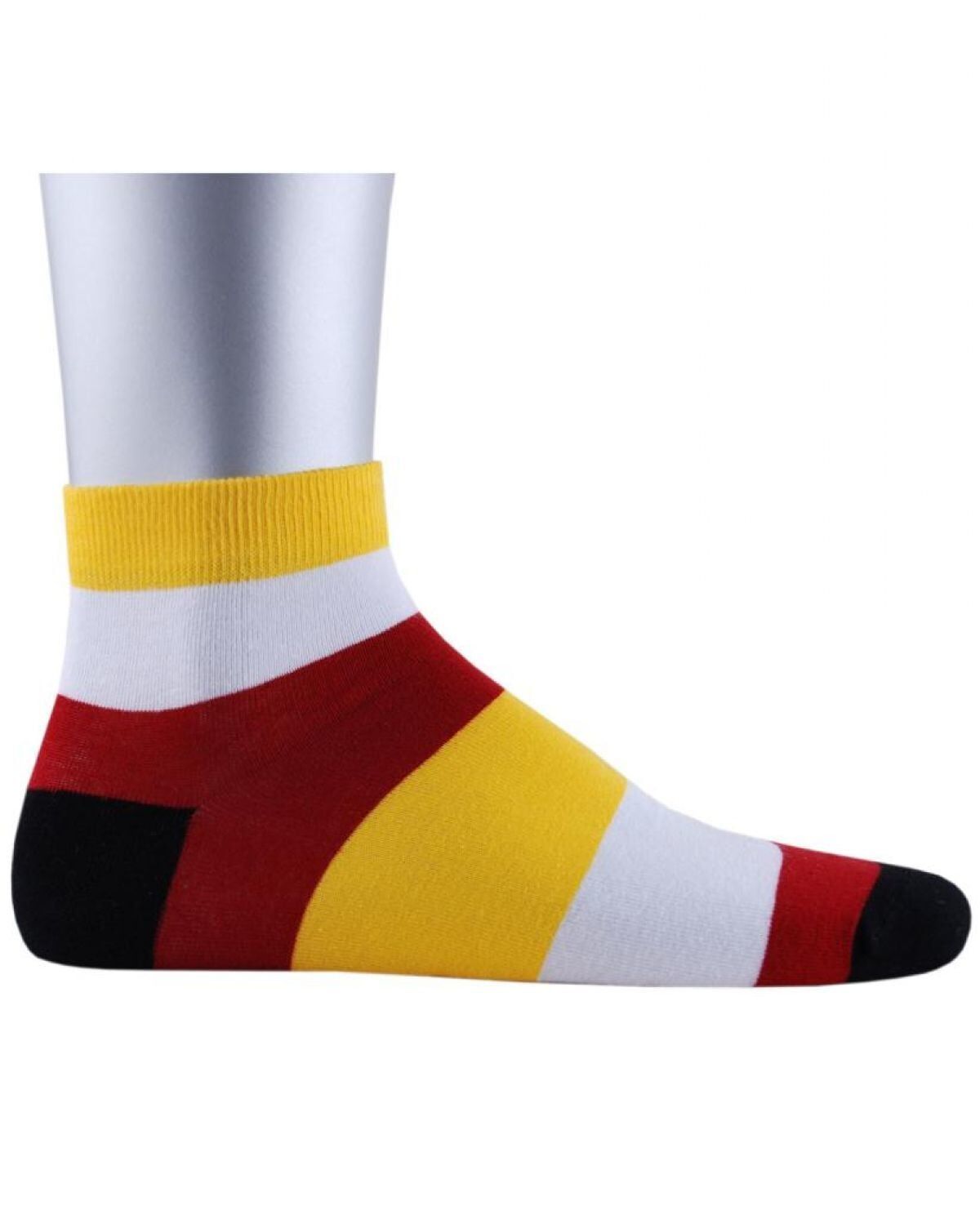 Renkli Çizgi Detaylı Kısa Soket Çorap
