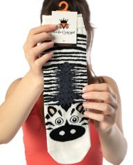 Animal Desen Soket Çorap EKRU - 35/39