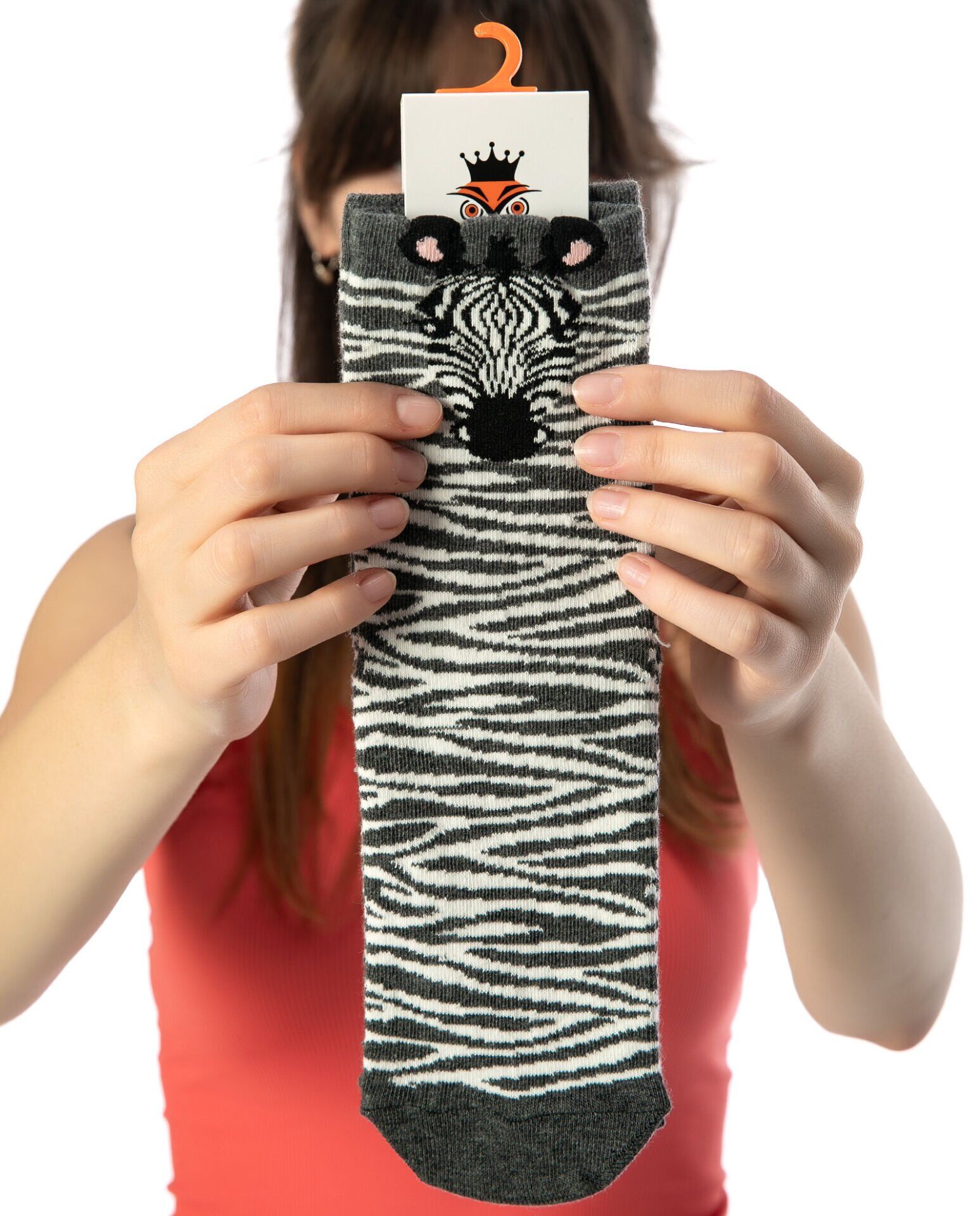 Zebra Desen Soket Çorap