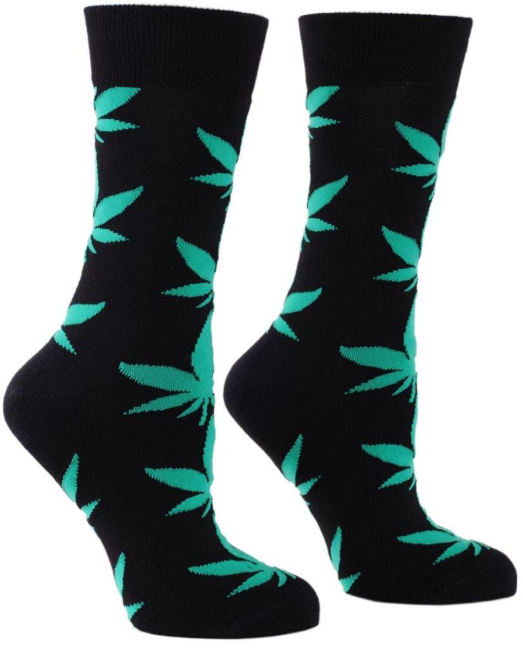 Kukka Yeşil Yaprak Detaylı Bambu Çorap Brogetti SİYAH - 41/46