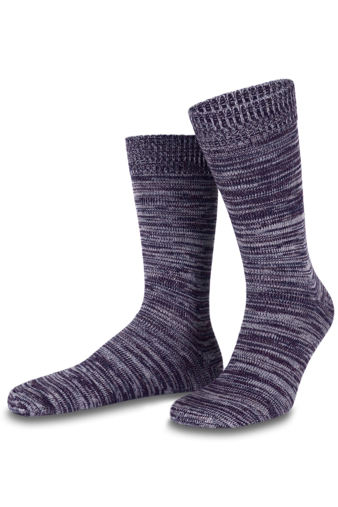 Mor Gri Muline Soket Çorap Marbled