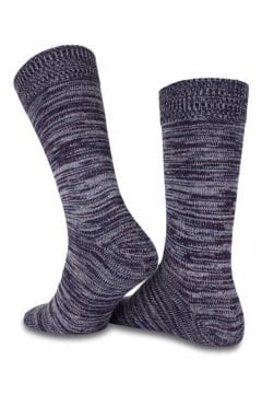 Mor Gri Muline Soket Çorap Marbled
