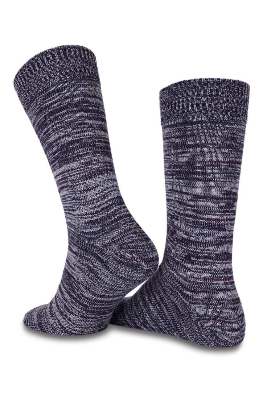 Mor Gri Muline Soket Çorap Marbled RENKLİ - TEK BEDEN