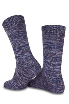 Indıgo Gri Muline Soket Çorap Marbled