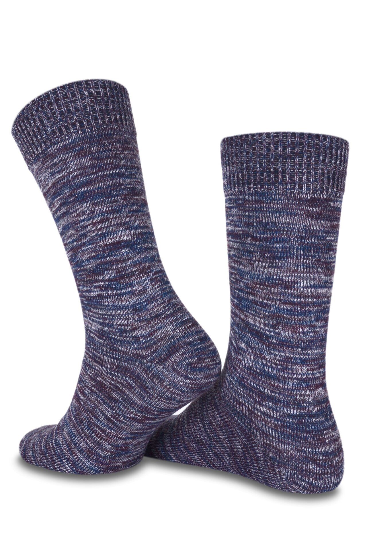 Indıgo Gri Muline Soket Çorap Marbled RENKLİ - TEK BEDEN