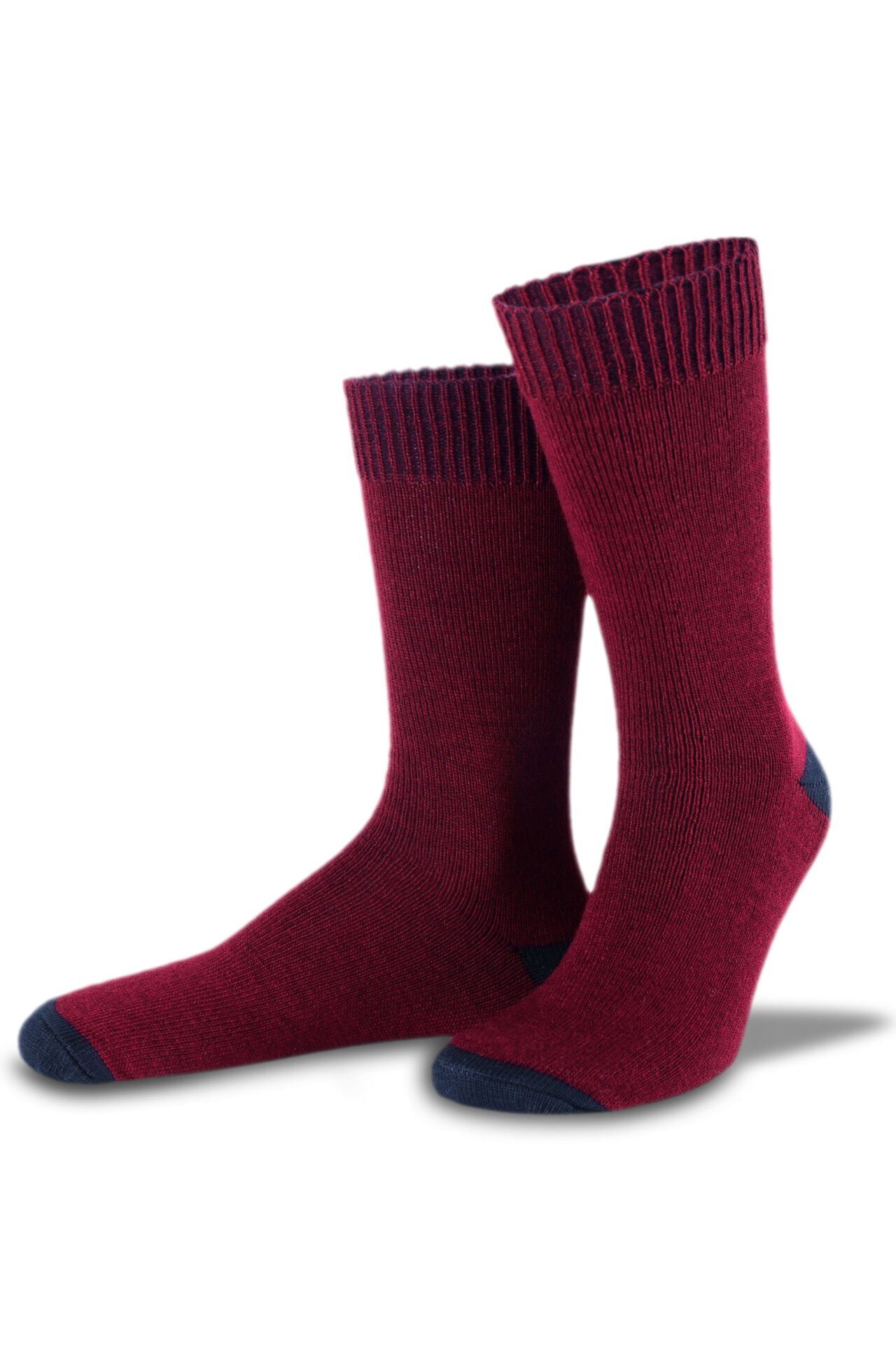 Yün Bordo Soket Çorap Aras