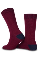 Yün Bordo Soket Çorap Aras BORDO - TEK BEDEN