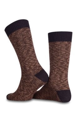 Kahverengi Muline Soket Çorap Marbled