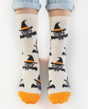 Hallowen Desenli Kadın Soket Çorap