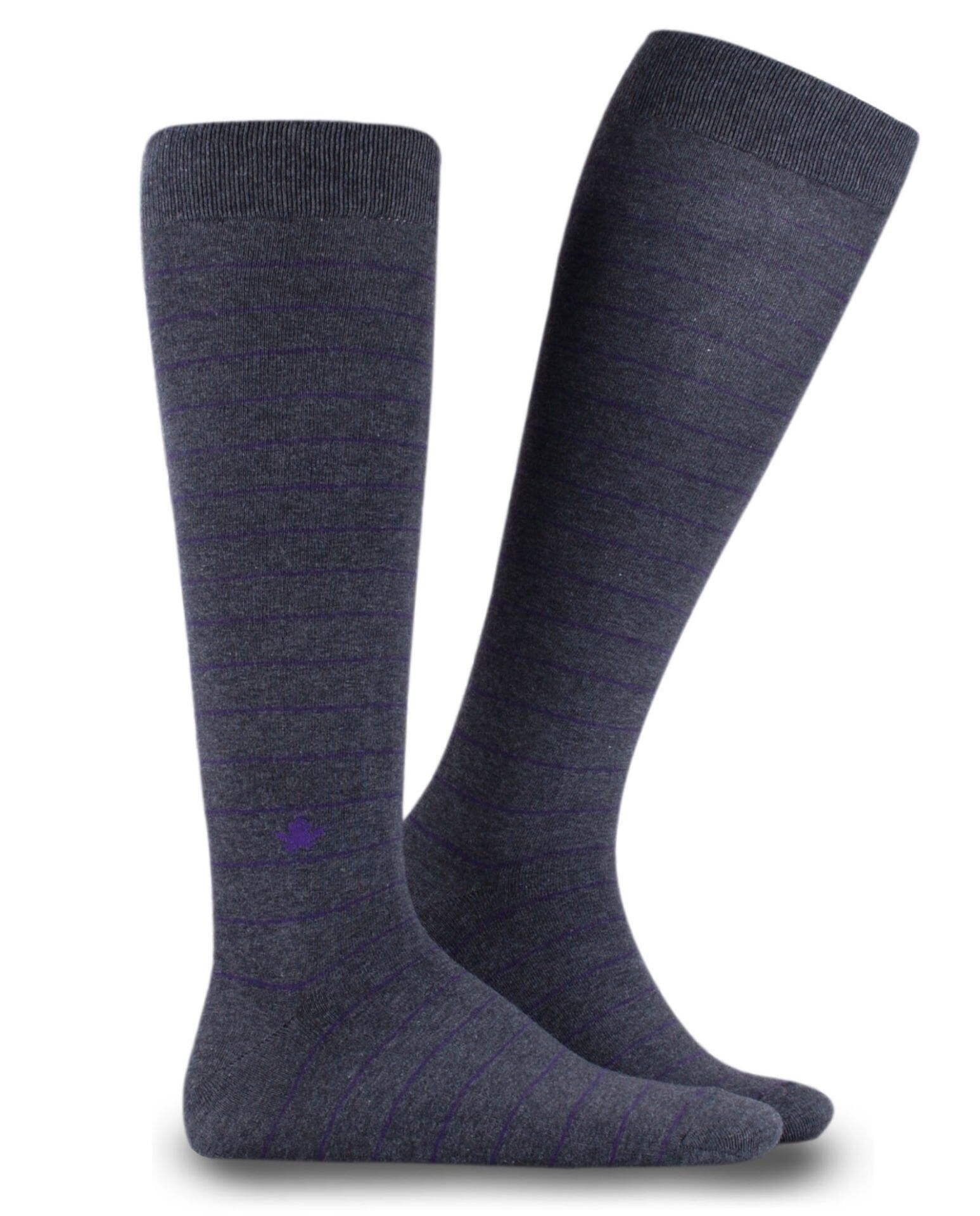 Erkek Dizaltı Çorap Çizgili Antrasit Rex