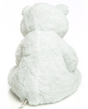 Kalpli Seni Seviyorum Yazılı 50cm Beyaz Peluş Ayıcık