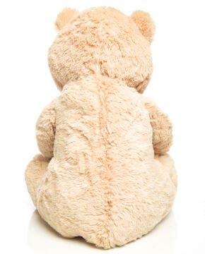 Kalpli Seni Seviyorum Yazılı 50cm Bej Peluş Ayıcık