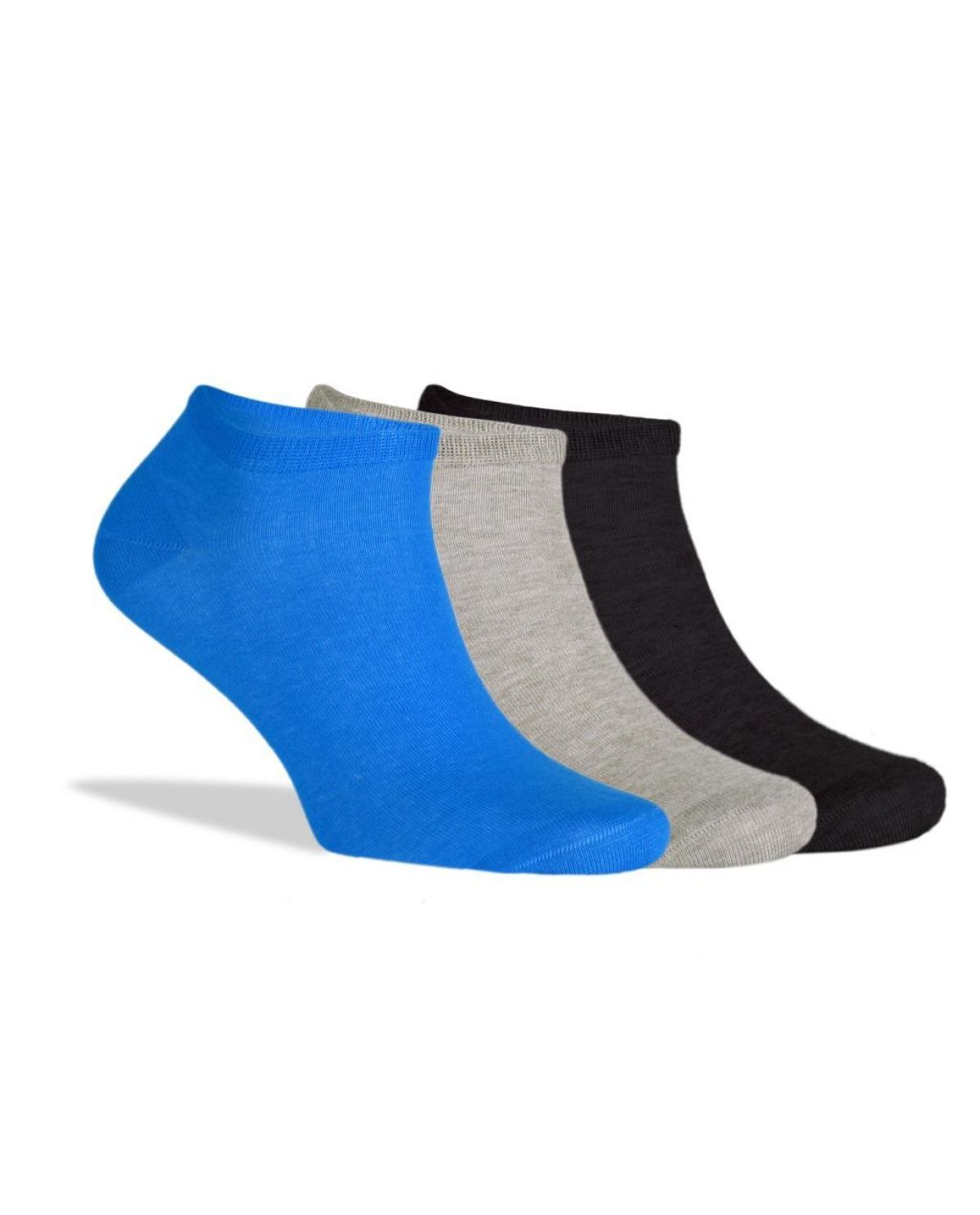 Sneakers Renkli Erkek Çorap Pamuklu Kısa Soket 3'lü Paket