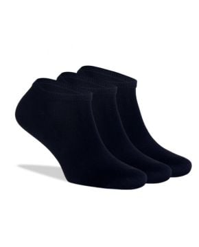 Sneakers Siyah Unisex Çorap Bambu Kısa Soket 3'lü Paket