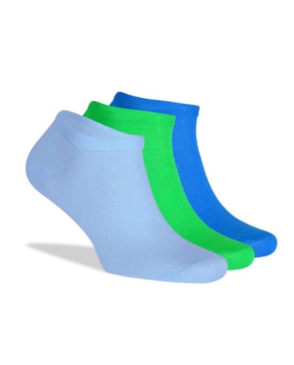 3'lü Sneakers Kısa Renkli Unisex Çorap Brogetti RENKLİ - 41/46