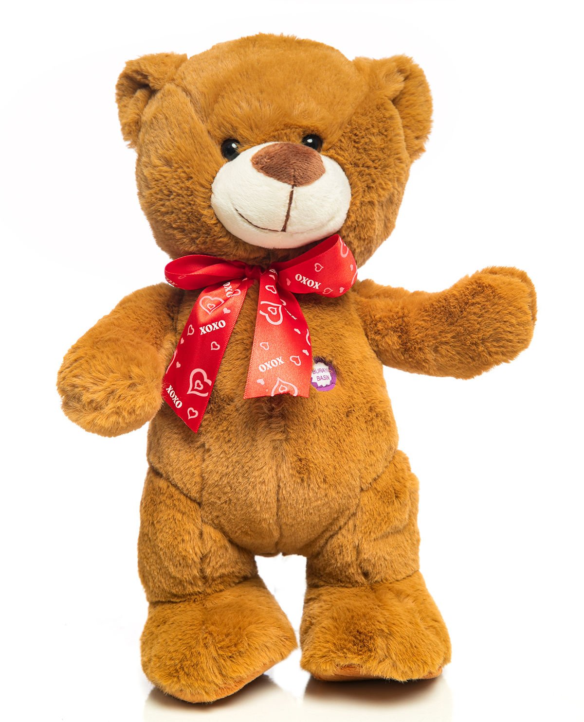 Öpücük ve Seni Çok Seviyorum Sesli Ayaklı 35cm Peluş Ayıcık