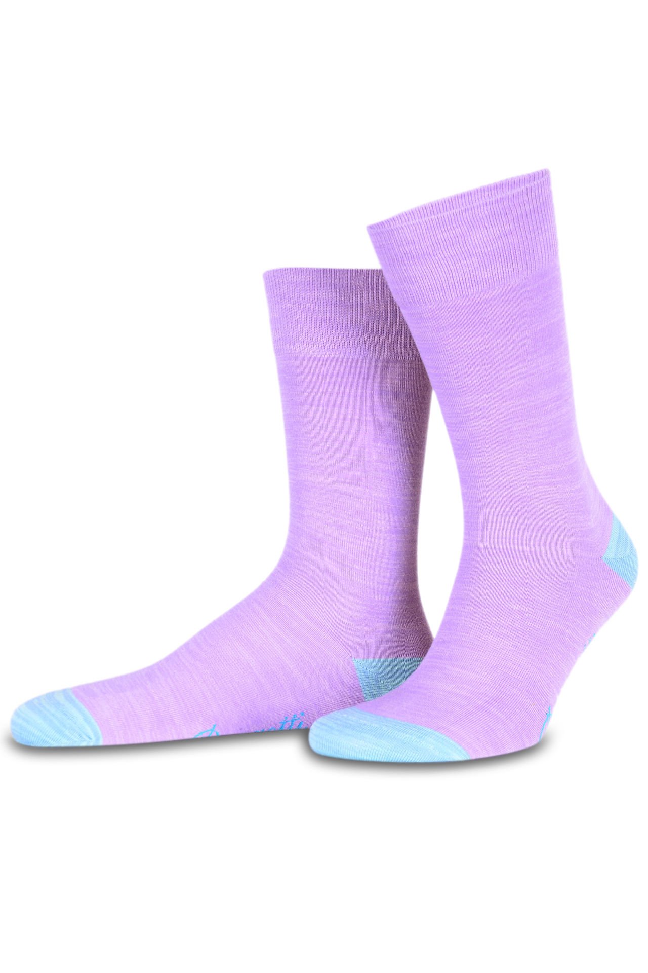 Lila Renkli Bambu Erkek Soket Çorabı Andey