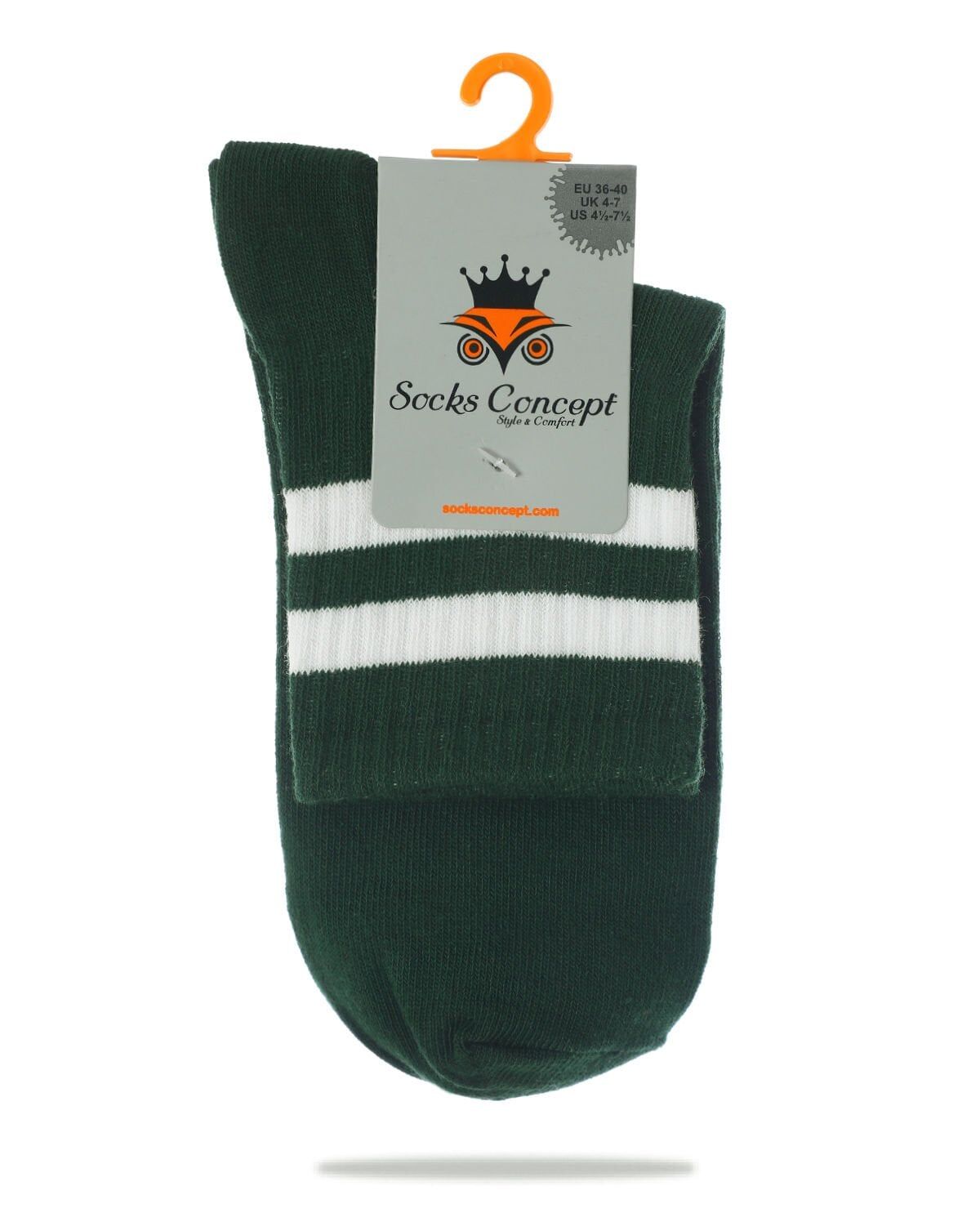 Serena Yeşil Renk Beyaz Çizgili Tenis Çorap