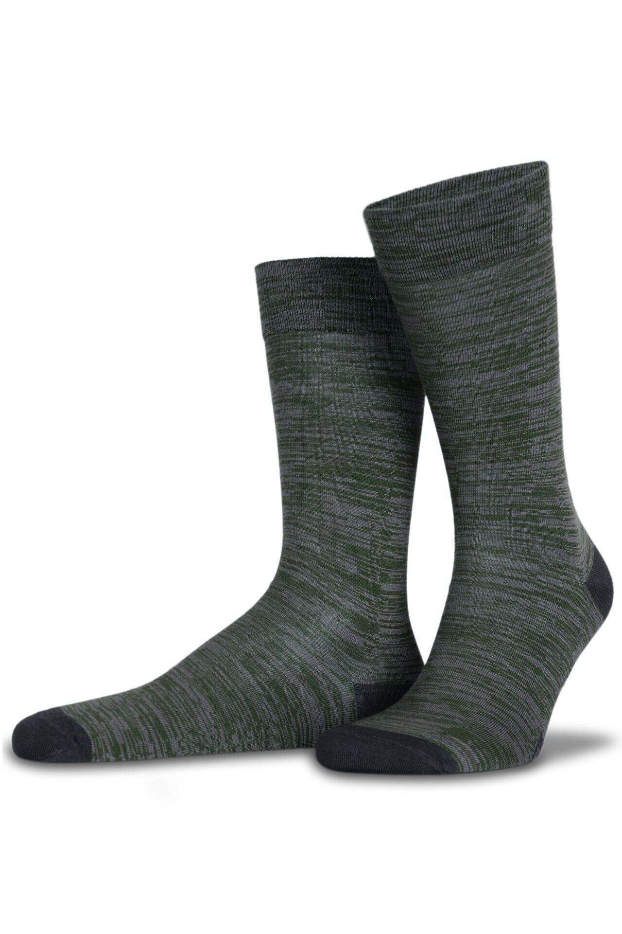 Yeşil  Renkli Bambu Erkek Soket Çorabı Andey