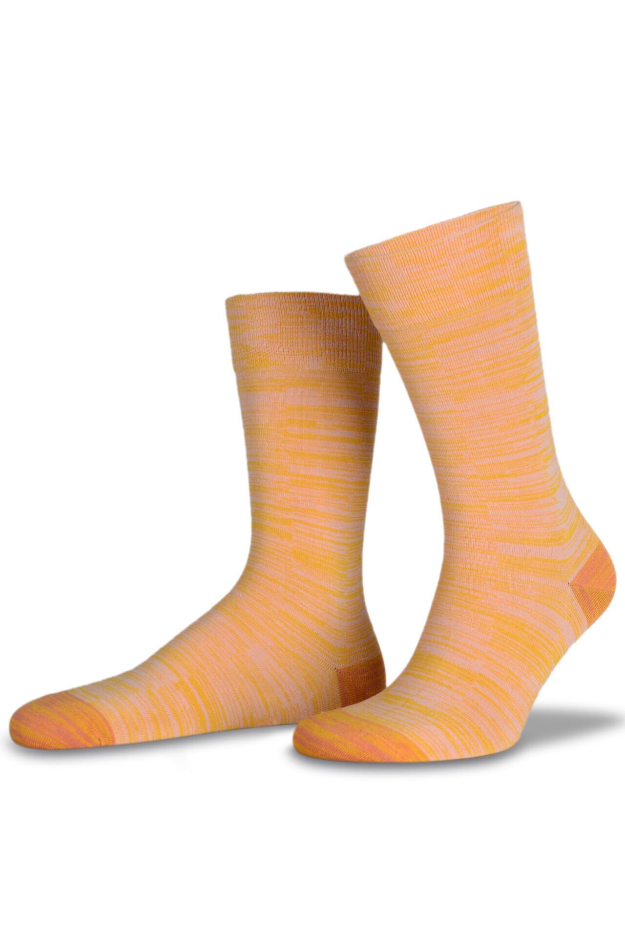 Sarı Renkli Bambu Erkek Soket Çorabı Andey