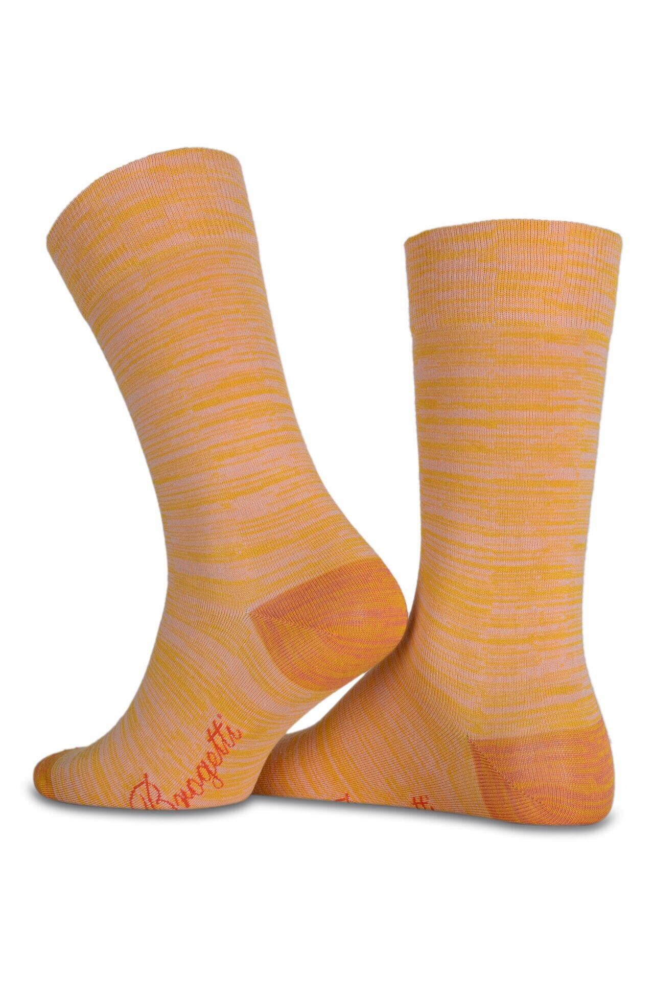 Sarı Renkli Bambu Erkek Soket Çorabı Andey