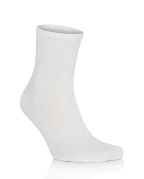 2li Paket Erkek Tenis Çorabı Siyah-Beyaz Renk