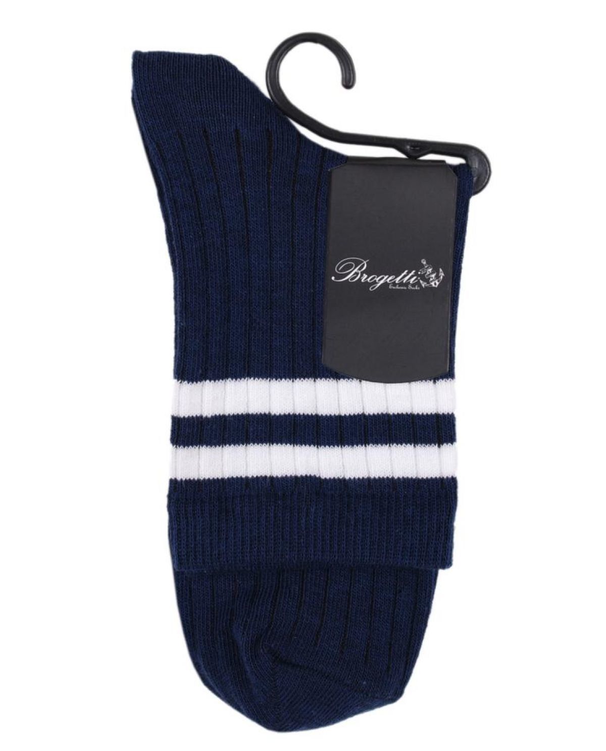 Larisa Lacivert Renk Beyaz Çizgili Soket Çorap