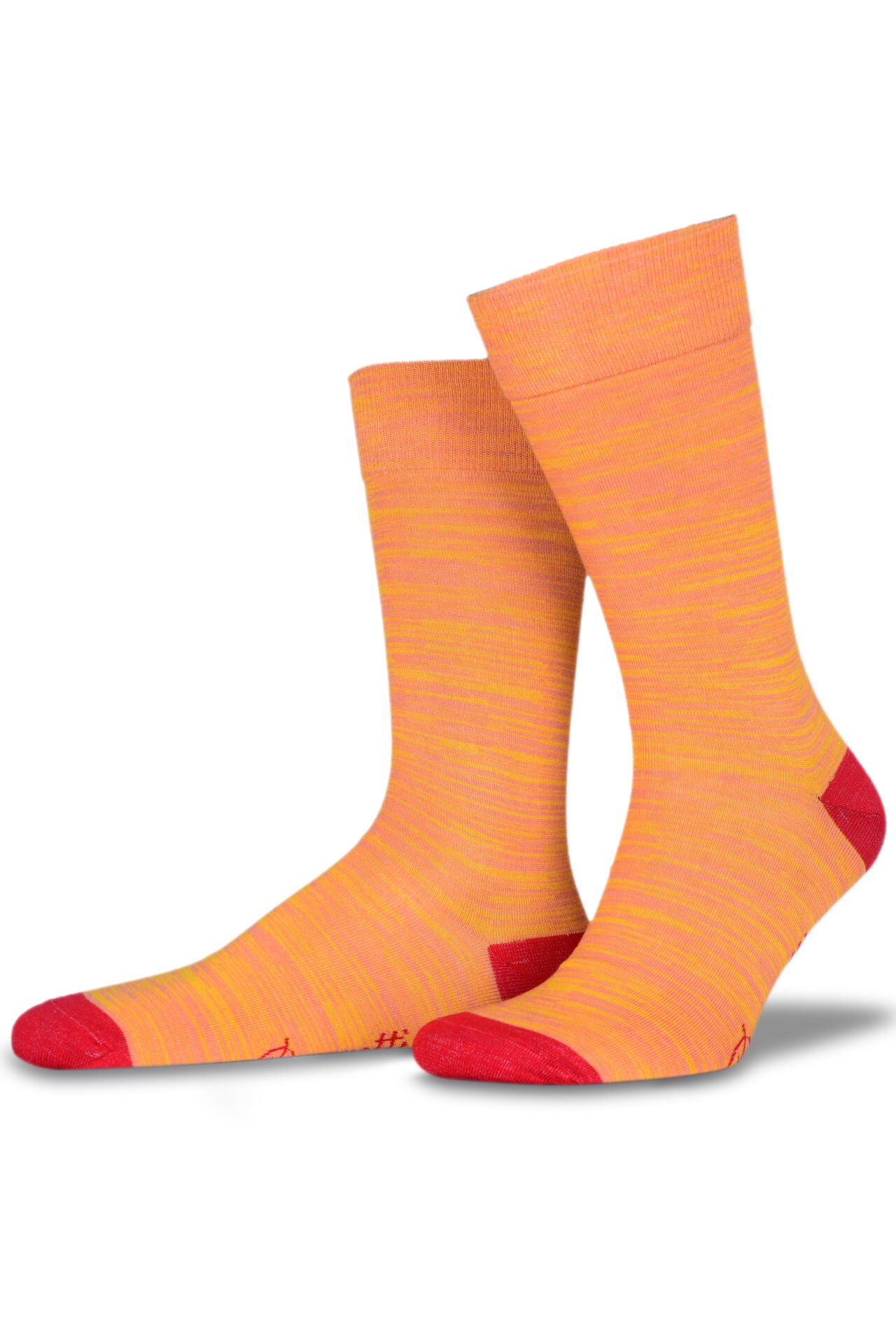 Turuncu Renkli Bambu Erkek Soket Çorabı Andey