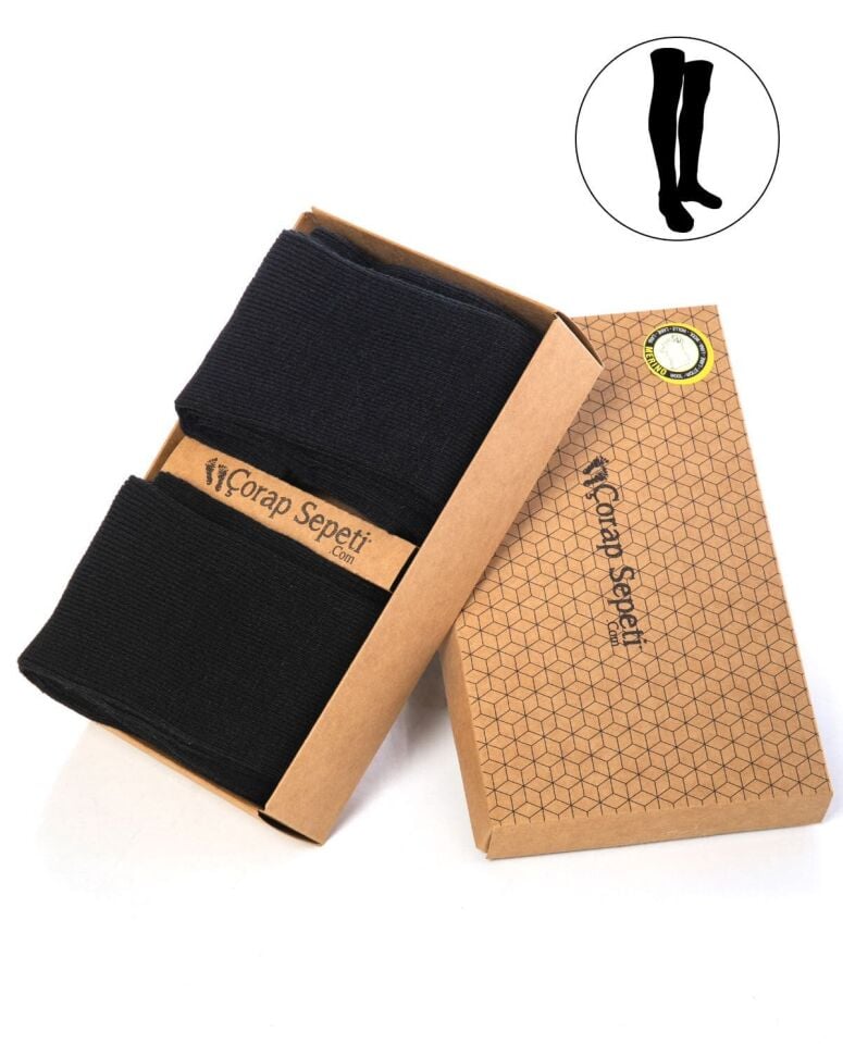 Merino Yün Dizüstü Erkek Çorap 2li Eko Paket