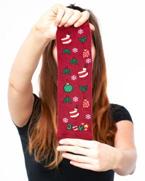 Çam Ağacı Süs Desenli Soket Çorap Socks Concept