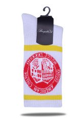 TAC Logolu Sarı Çizgili Spor Çorap RENKLİ - 36/40