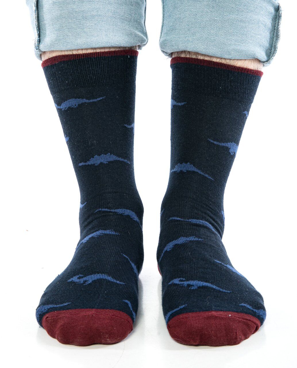 Timsah Desenli Erkek Soket Çorap LACİVERT - 41/46