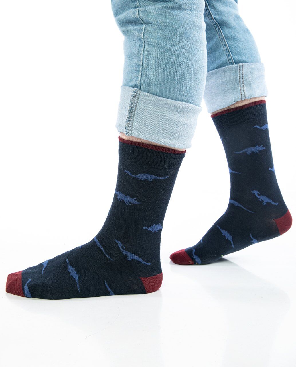 Timsah Desenli Erkek Soket Çorap LACİVERT - 41/46