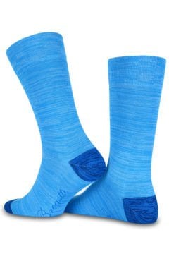 Mavi Lacivert Topuk  Renkli Bambu Erkek Soket Çorabı Andey