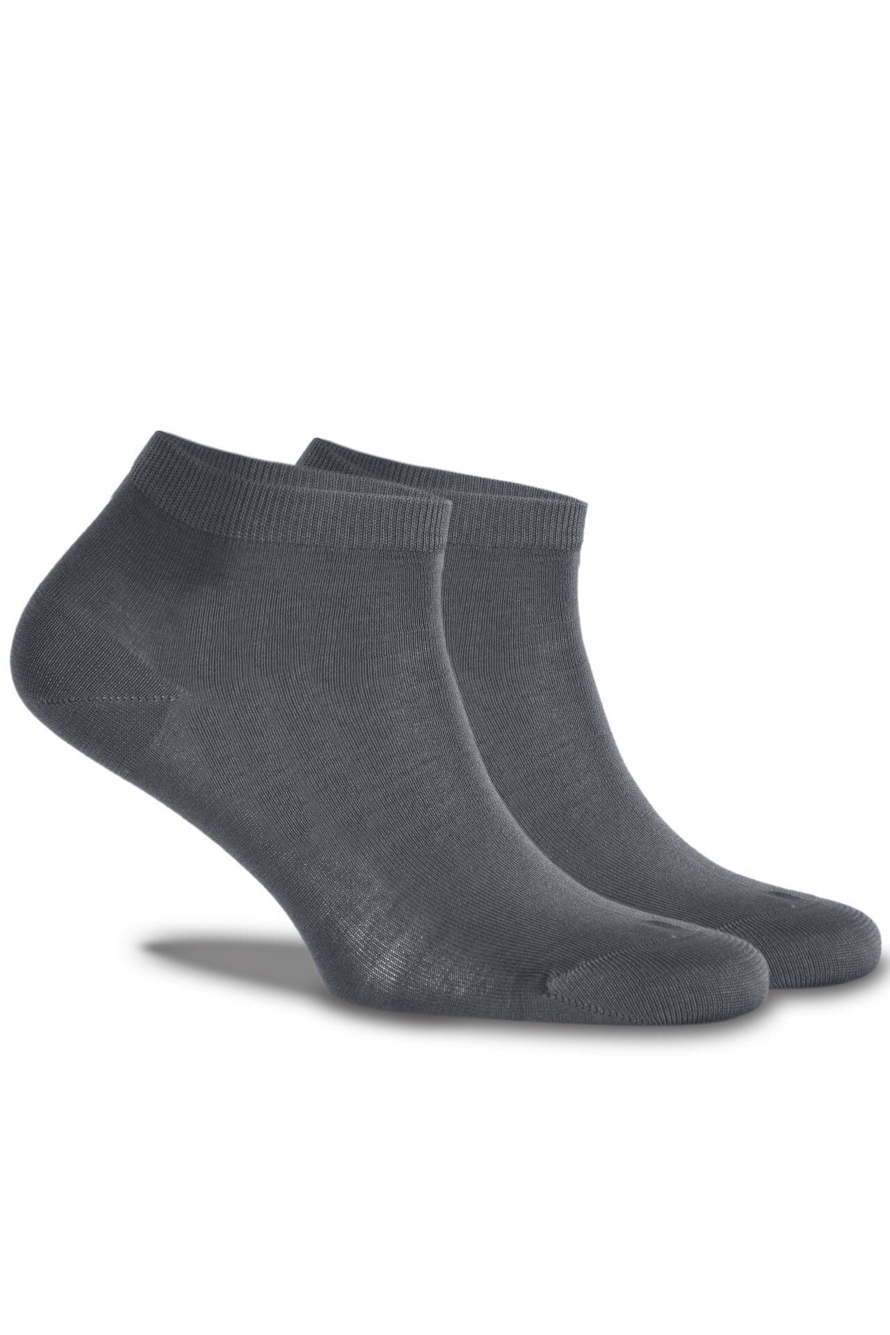 Füme Merserize Kısa Soket Çorap FÜME - 36/38