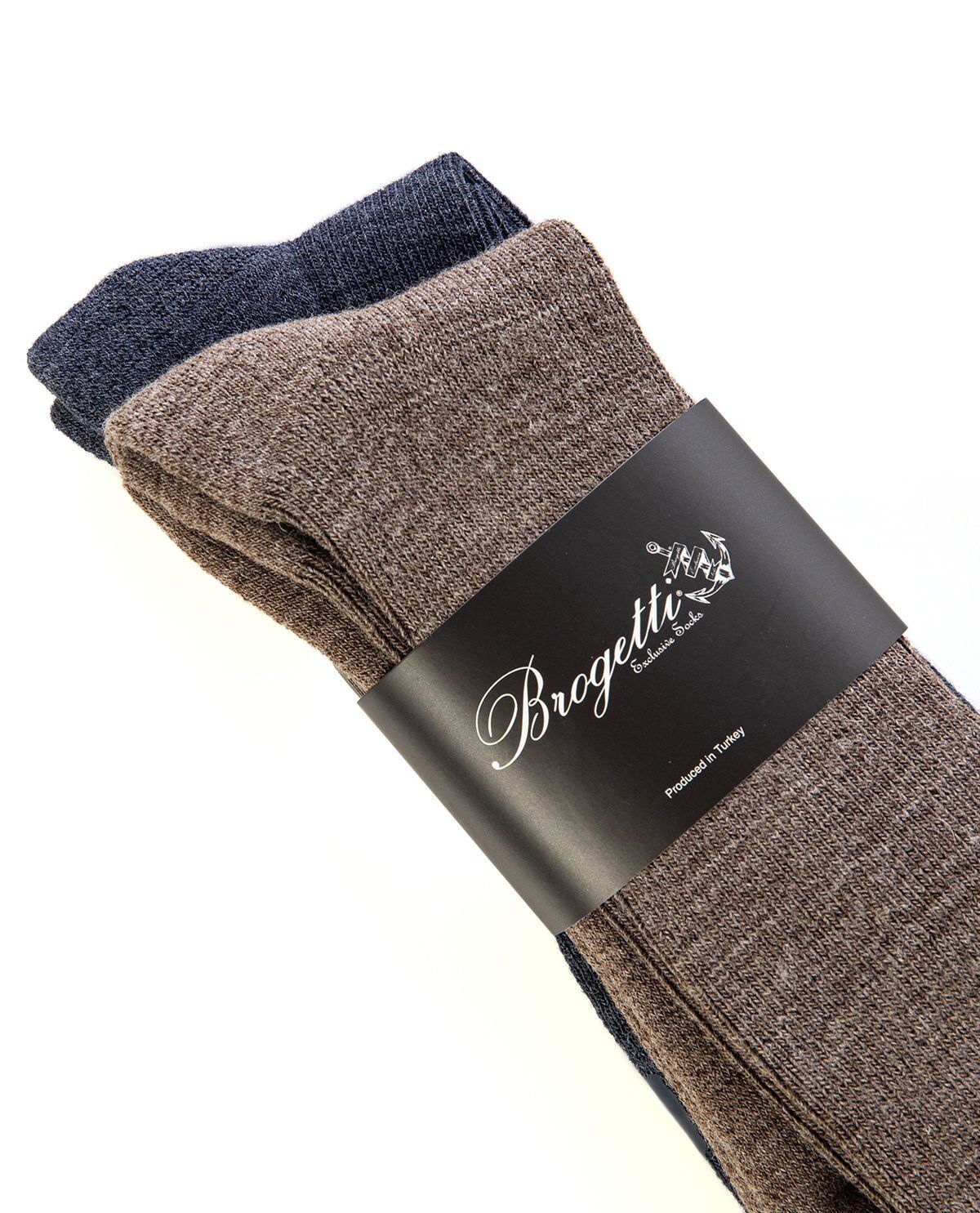Merino Yün Havlu Kışlık Erkek Soket Çorap 2li Paket 45-47 - INDIGO-SÜTLÜ KAHVE