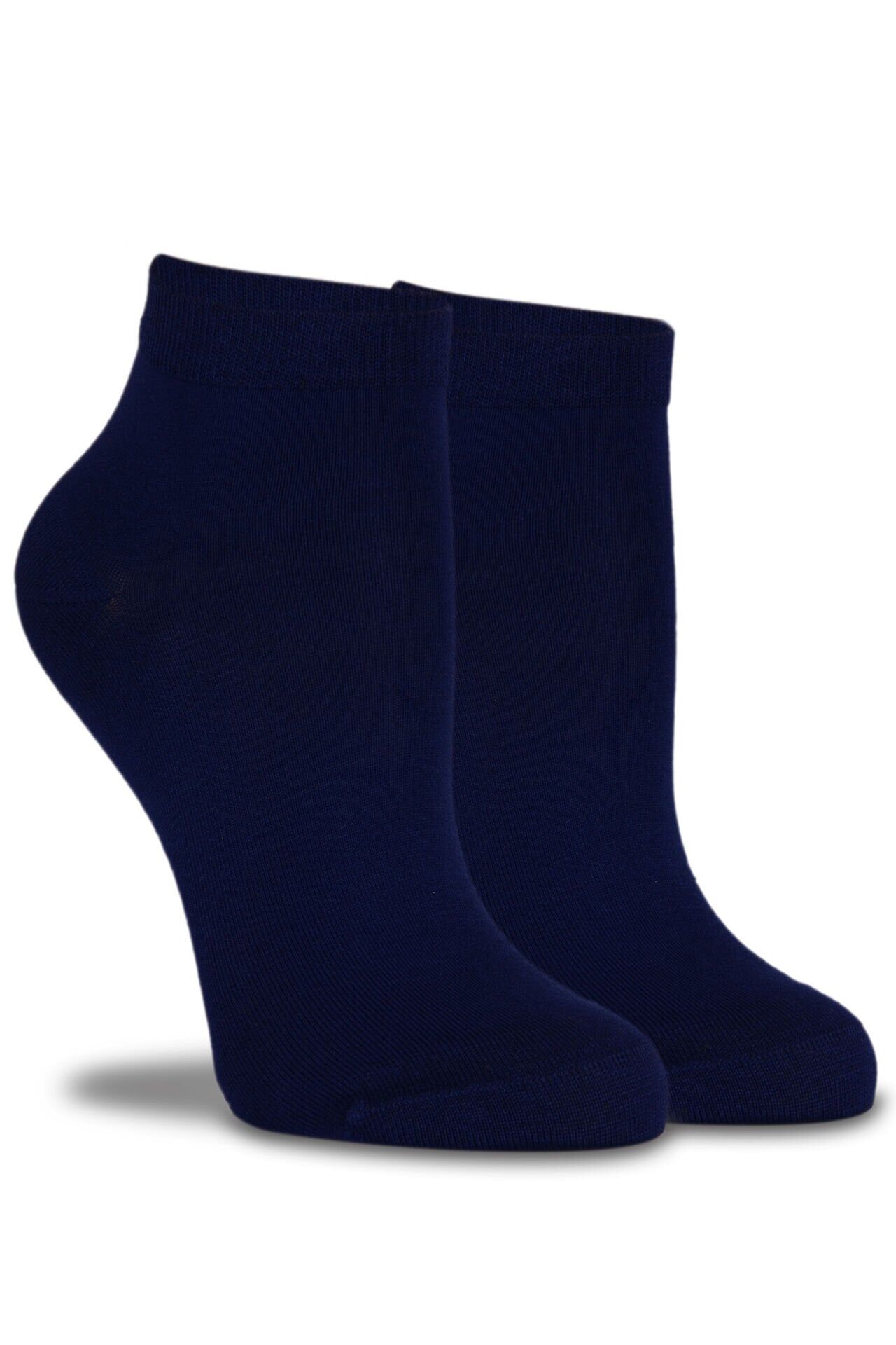 Lacivert Merserize Kısa Soket Çorap