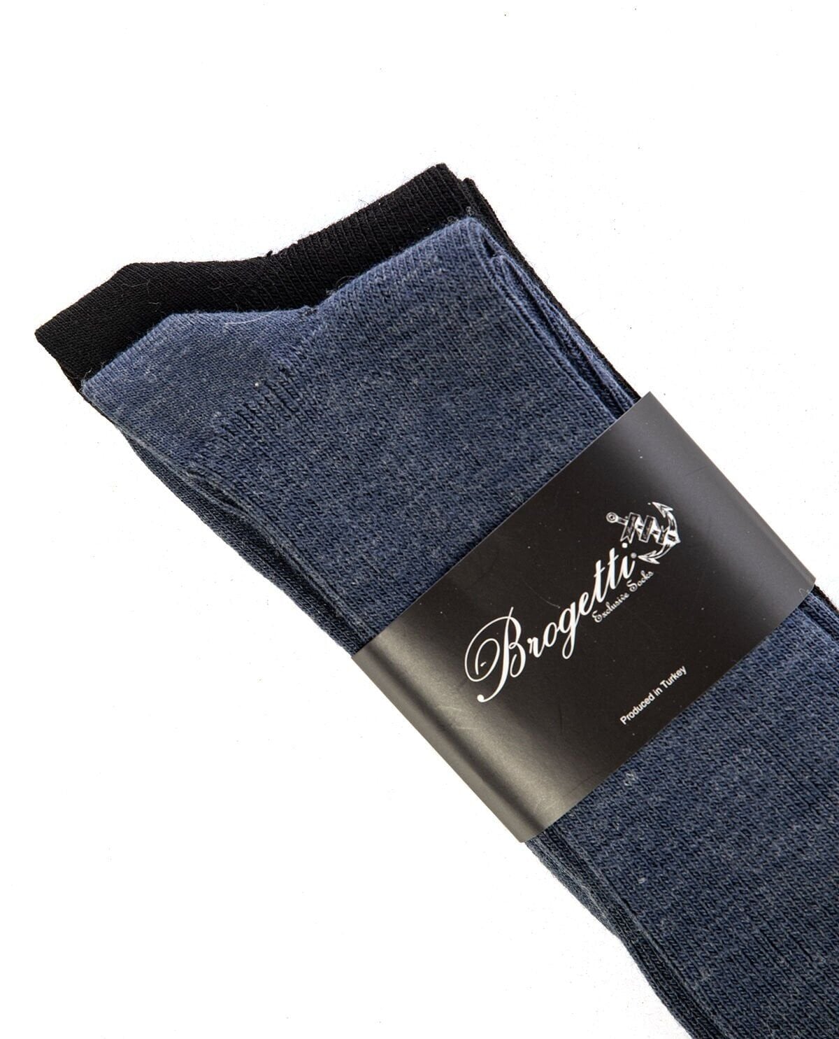 Merino Yün 2li Paket Kışlık Erkek Soket Çorap 42/45 - SİYAH-INDIGO