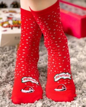 Yılbaşı Çorabı Noel Baba Şapka Desenli