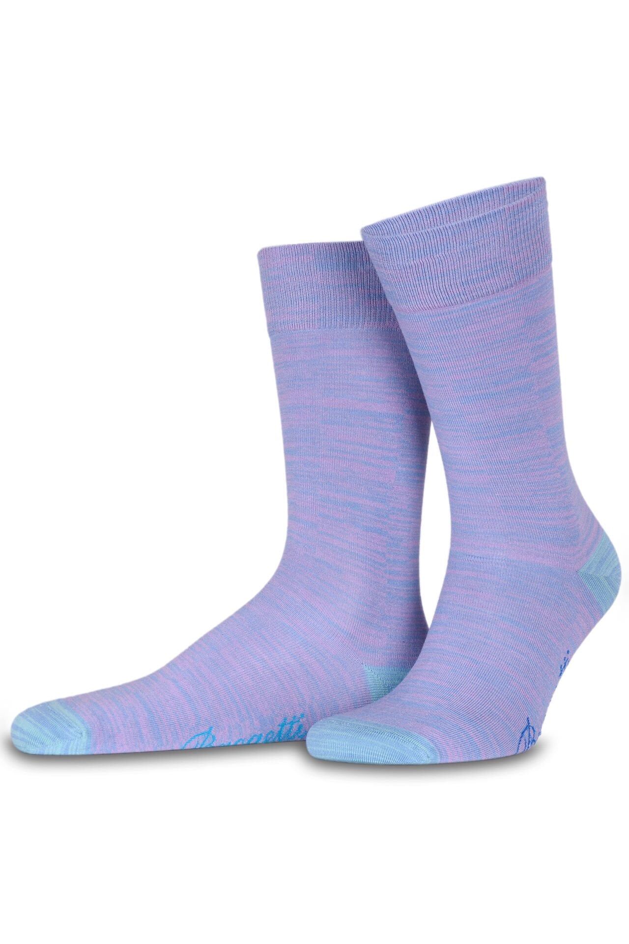 Açık Lila Renkli Bambu Erkek Soket Çorap Andey