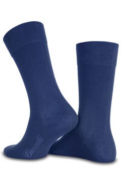 Lacivert Merserize Exclusive Erkek Çorap Brogetti