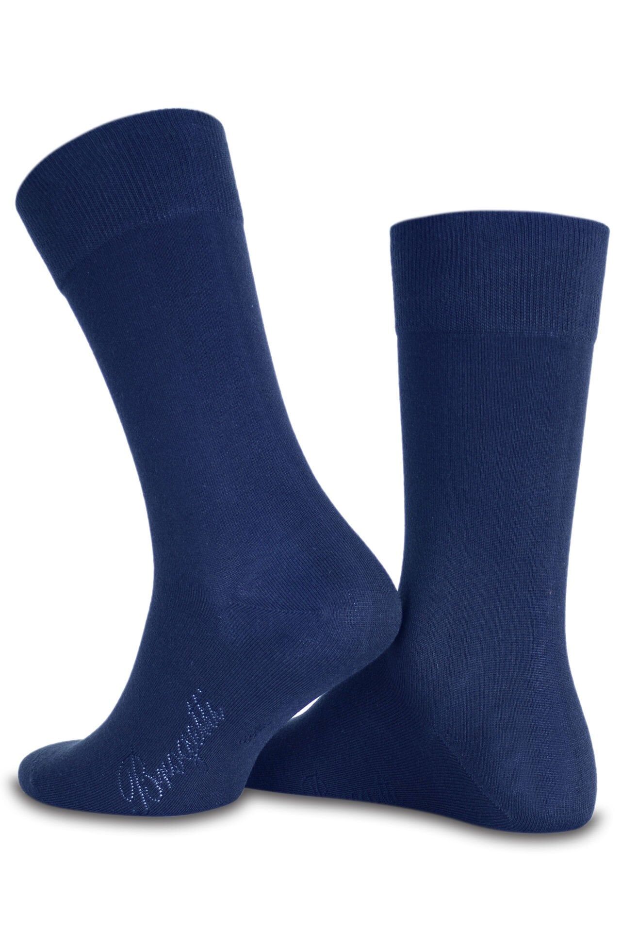 Lacivert  Bambu Çorap Brogetti