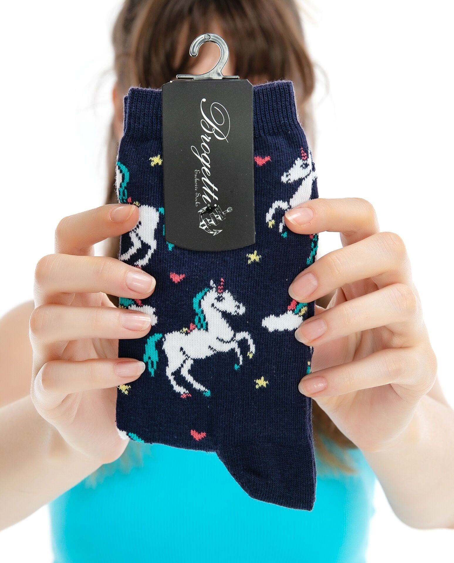 Unicorn Party Çorap Lacivert Brogetti