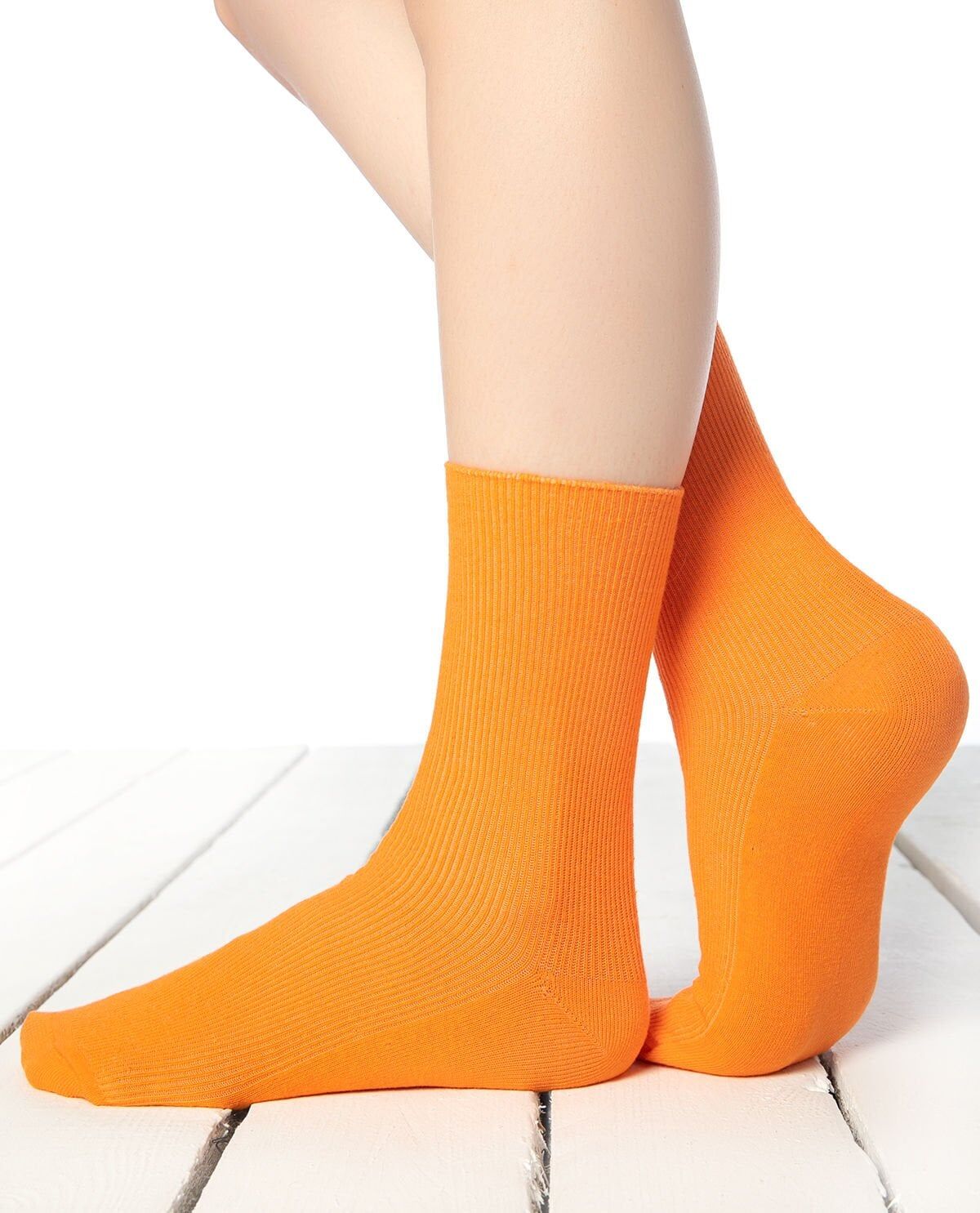 Turuncu Soket Çorap Lina Brogetti