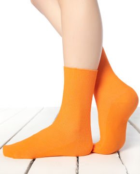Turuncu Soket Çorap Lina Brogetti